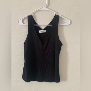 Mahina Black V-Neck Tank Top